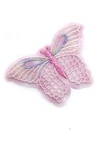 5入組衣服及服裝裝飾刺繡蝴蝶貼花,縫紉用品 - 粉色 - 查看 8