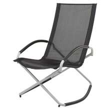 Foldable Rocking Chair Black - Black - View 1