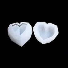 3 Kinds Of Resin Storage Box Silicone Mold Diy Crystal Resin Lipstick Storage Box Heart Shape Square Storage Box Making Jewelry Storage Box Silicone Mold - White - View 6