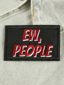 1pc Creative English Slogan Embroidered Cloth Badge For Diy Clothing, Pants, Hats, Bags, Shoes, Phone Cases, Iron-On - Multicolor - View 1