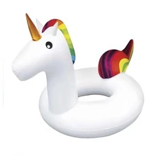Boia Flamingo Unicornio Gigante Piscina Praia Inflável 120cm Adulto - Boia unicórnio 120cm - Visão 6