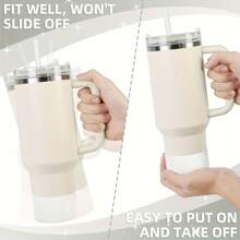 闪光硅胶保护套，适用于 20-40 盎司和 12-24 盎司的杯子配件，带 2.8-2.95 英寸防滑底盖保险杠，适用于水瓶杯和运动水壶，可作为礼物，防滑 Twinkle 杯套，礼物 - 紫色 - 查看 5
