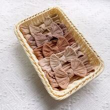 5 Pcs Soft Colorful Nylon Baby Headbands Hair Accessories For 1 2 Years Olds Toddlers - Beige/Dark brown/Brown/Light brown/Coffee - View 3