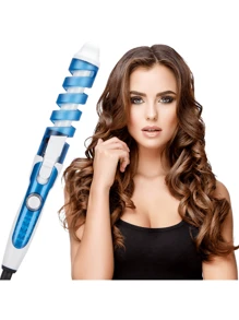 Plancha Para Rizar Cabello Rizador Cabello Porfesional - Azul - Ver 3