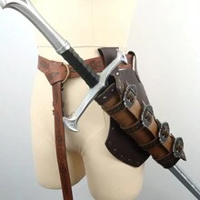 Medieval Knight Pu Leather Viking Sword Sheath For Renaissance Period, Cosplay/ Antique Accessory - Brown - View 5