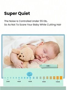 宝宝哺育工具,带吸附功能的安静电动剃发器 - 綠色 - 查看 5