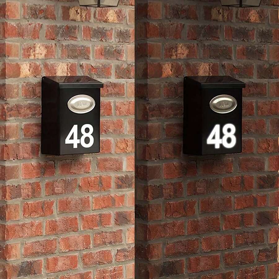 10 pack reflective address numbers 0 9 waterproof fade resistant