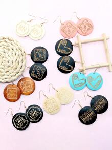 木盤刻有媽媽、娜娜、老師、阿姨、妻子、rn 吊墜耳環,送給母親、奶奶、阿姨、妻子和護士的禮物 - Earring - 查看 9