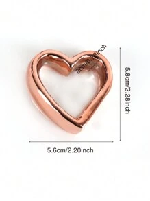 1個玫瑰金陶瓷心形多功能餐巾環,適用於家庭、廚房、餐廳、旅館、農場、會議、宴會、假日、婚禮派對桌子裝飾 - 玫紅色 - 查看 4