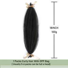 1 Pack Pre-Separated Springy Afro Twist Hair Suitable For Damaged Soft Locs Synthetic Marley Twist Braiding Hair (16,24 Inches, 1B) - Black - View 5