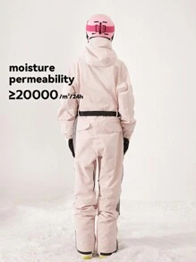 Skiing Jumpsuit, Unisex, Waterproof, Windproof, Breathable, Elastic, Insulation, Suitable For Alpine And Snowboarding, Solid Color Skiing Suit, Ideal For Outdoor Sports