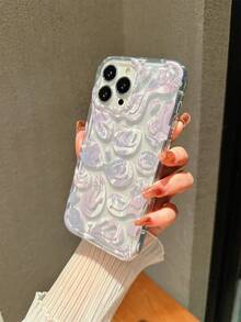 1pc Funny Expression Pattern Phone Case Compatible With Iphone - Multicolor - View 2