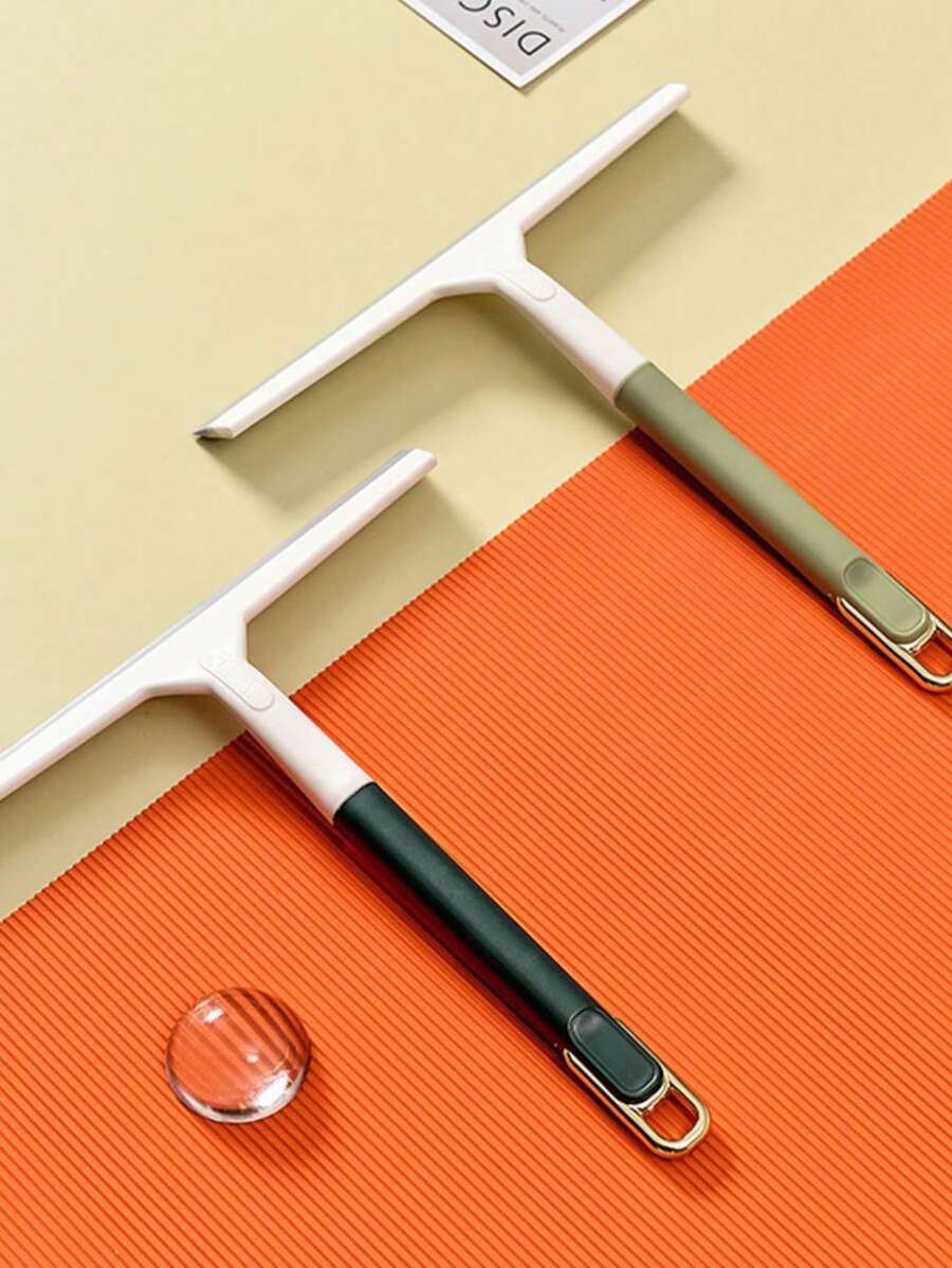 1只玻璃清潔器,家庭浴室廁所玻璃清潔工具,窗戶清潔工具 - 橘色 - 查看 1