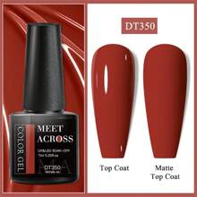 6Pcs/Set Red Color Gel Nail Polish Set Kit Glitter Autumn UV LED Nail Art Gel Vernis Soak Off Semi Permanent Base Top Coat