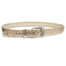 Cinturón brillante con remaches y adornos de rhinestone en estilo Y2K, apto para fiestas, uso casual, calle, vacaciones y uso diario - Dorado - Ver 2