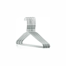 10 Perchas Ganchos Para Ropa, Percha Sólida Ultradelgada - Gris - Ver 1