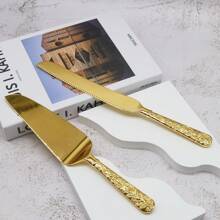 WINON 1 Conjunto De Faca E Pá De Bolo Fashion Rosa, Conjunto De Serviço De Sobremesa E Pastelaria, Adequado Para Festas De Casamento, Festas De Noivado, Celebrações De Aniversário