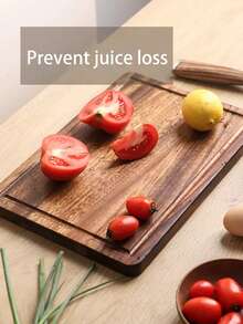 1塊木質菜板、相思木菜板、實木菜板、花紋木板、廚房用具 - 黃色 - 查看 3