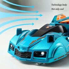 Coche Rc Infantil Con Luces Y Función De Inducción De Infrarrojos Para Trepar Paredes Y Al Cargarse (color Al Azar), El Mejor Regalo De Cumpleaños - Azul - Ver 7