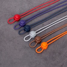 1對鬆散彈性無須扎帶的矽膠鞋帶，適用於兒童和成人 - 紅色 - 查看 3