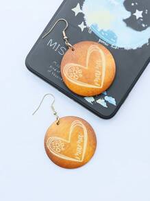 木盤刻有媽媽、娜娜、老師、阿姨、妻子、rn 吊墜耳環,送給母親、奶奶、阿姨、妻子和護士的禮物 - Earring - 查看 6