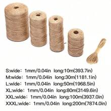 1條1mm寵物家具保護繩,適用於手工製作復古燈飾、貓樹編織、禮品包裝和情人節禮品盒 - 香檳色 - 查看 2