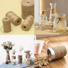 1條1mm寵物家具保護繩,適用於手工製作復古燈飾、貓樹編織、禮品包裝和情人節禮品盒 - 香檳色 - 查看 4