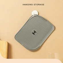 Hair Styling Tools Heat-Resistant Mat For Curling Iron, Hair Straightener And Hair Dryer, Non-Slip Cup Coaster - Grey - View 5