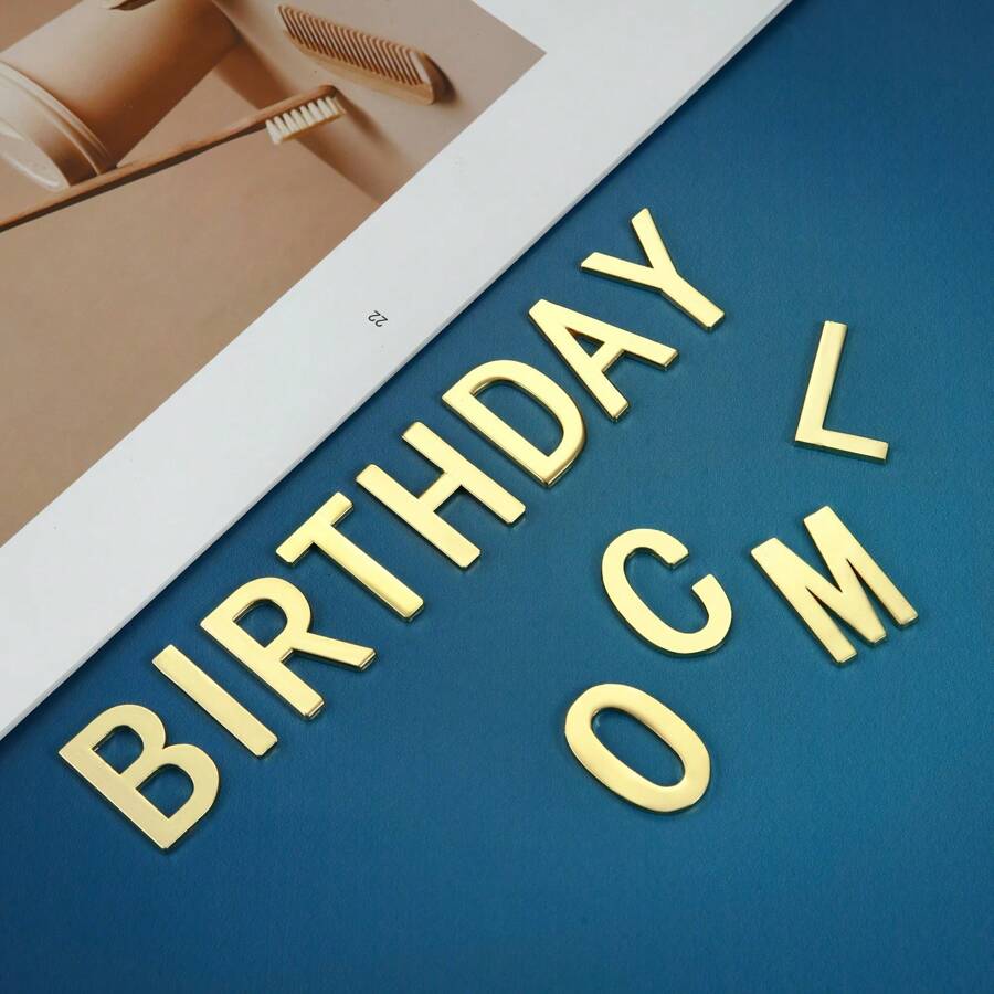 3D Metals Alphabet Markings 1.2 Inch Alphabet Letter Stickers Bulletin Board Mailbox Door