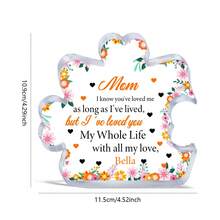 1個透明亞克力飾品,具有特殊意義的節日禮物,適用於親朋好友、同事的禮物,家居裝飾品 - 無色 - 查看 2