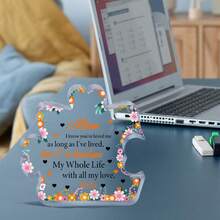 1個透明亞克力飾品,具有特殊意義的節日禮物,適用於親朋好友、同事的禮物,家居裝飾品 - 無色 - 查看 6