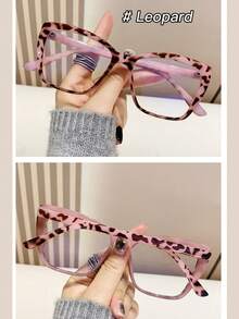 2024 New Retro Floral Decor Oversized Eyeglasses Frame, Fashionable Square Frame In European And American Style (Ins) - Multicolor - View 3