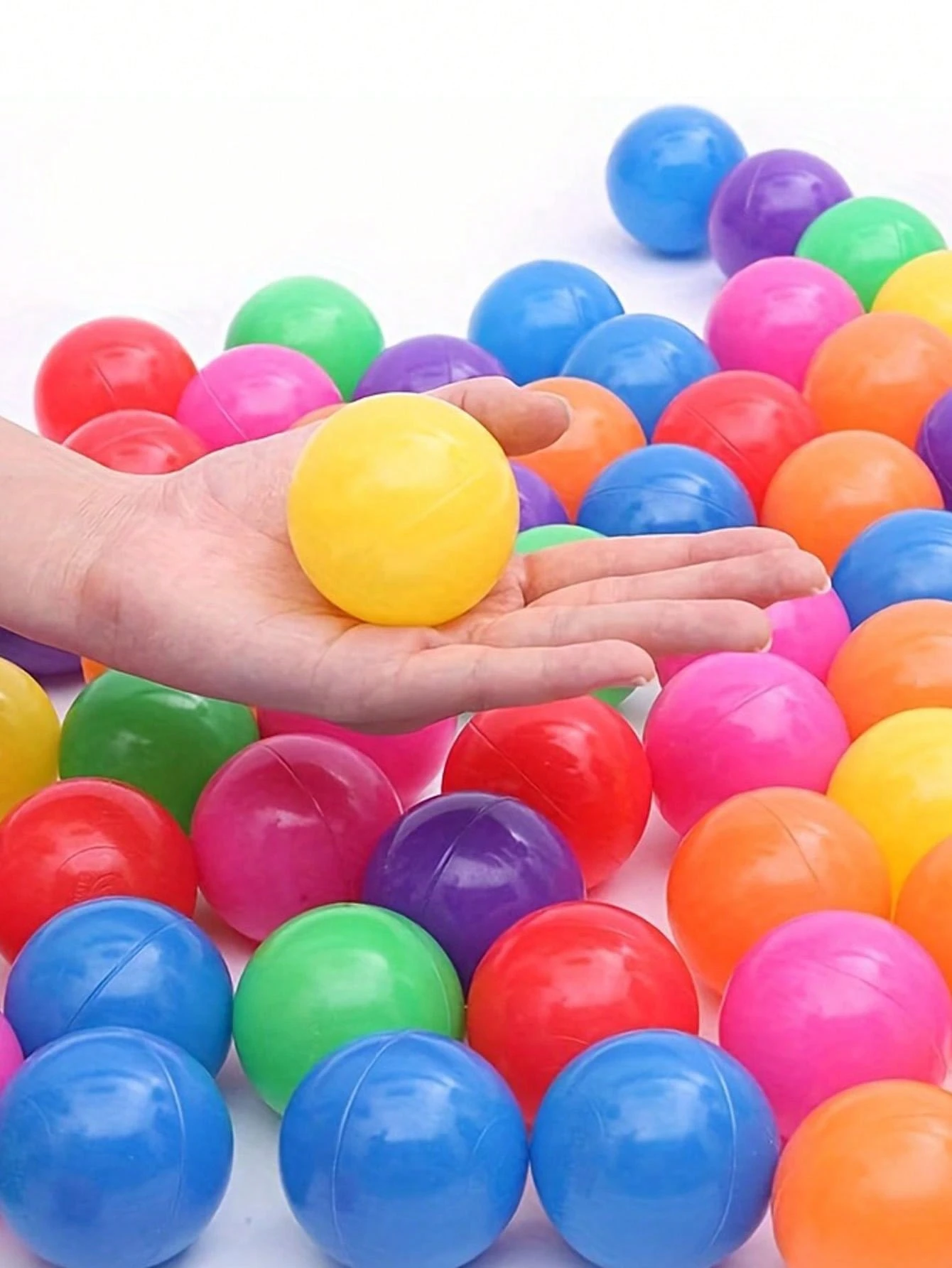 20/50/100Pcs Soft Plastic Mini Ball Pit Balls Crush Proof For Baby