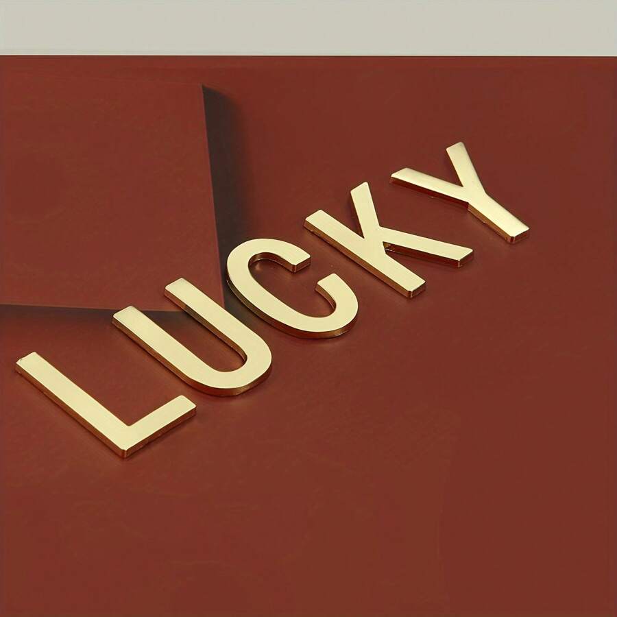 3D Metals Alphabet Markings 1.2 Inch Alphabet Letter Stickers Bulletin Board Mailbox Door