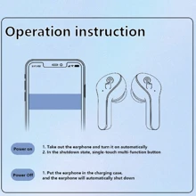 掌上觸控式led顯示器低延遲無線耳塞,附有麥克風 - 白色 - 查看 6