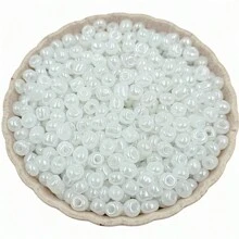 100入組4mm奶油色玻璃米珠 Diy戒指耳環手鍊流蘇散珠珠寶材料 - 100Pcs/4mm - 查看 13