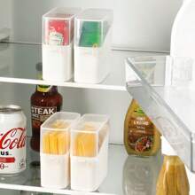 1 pezzo Scatola per conservare il formaggio, Scatola organizer per bustine di caffè/tè, Scatola per conservare piccoli sacchetti/ketchup/mini condimenti - trasparente - Visualizzare 4