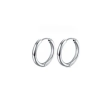 1pair 18k Gold Plated Titanium Steel Earring With 2.5mm Width Wire Circle, Simple Stainless Steel Fashionable Couple Jewelry In Korean, Japanese, European And American Style - Star - View 26