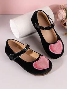 Children's New Spring And Autumn Cute Heart Shaped Princess Soft Sole Shoes, Performance Shoes - Black - View 17