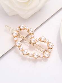 1 件心形珍珠髮夾