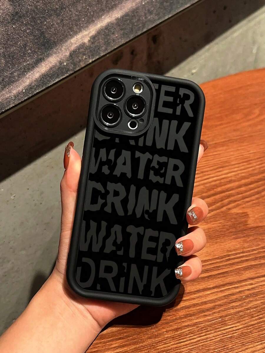 噴漆品牌標誌英文字母設計防摔黑色手機殼,適用於 Iphone 14 Pro - 彩色 - 查看 1