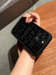 噴漆品牌標誌英文字母設計防摔黑色手機殼,適用於 Iphone 14 Pro - 彩色 - 查看 3