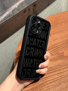 噴漆品牌標誌英文字母設計防摔黑色手機殼,適用於 Iphone 14 Pro - 彩色 - 查看 2