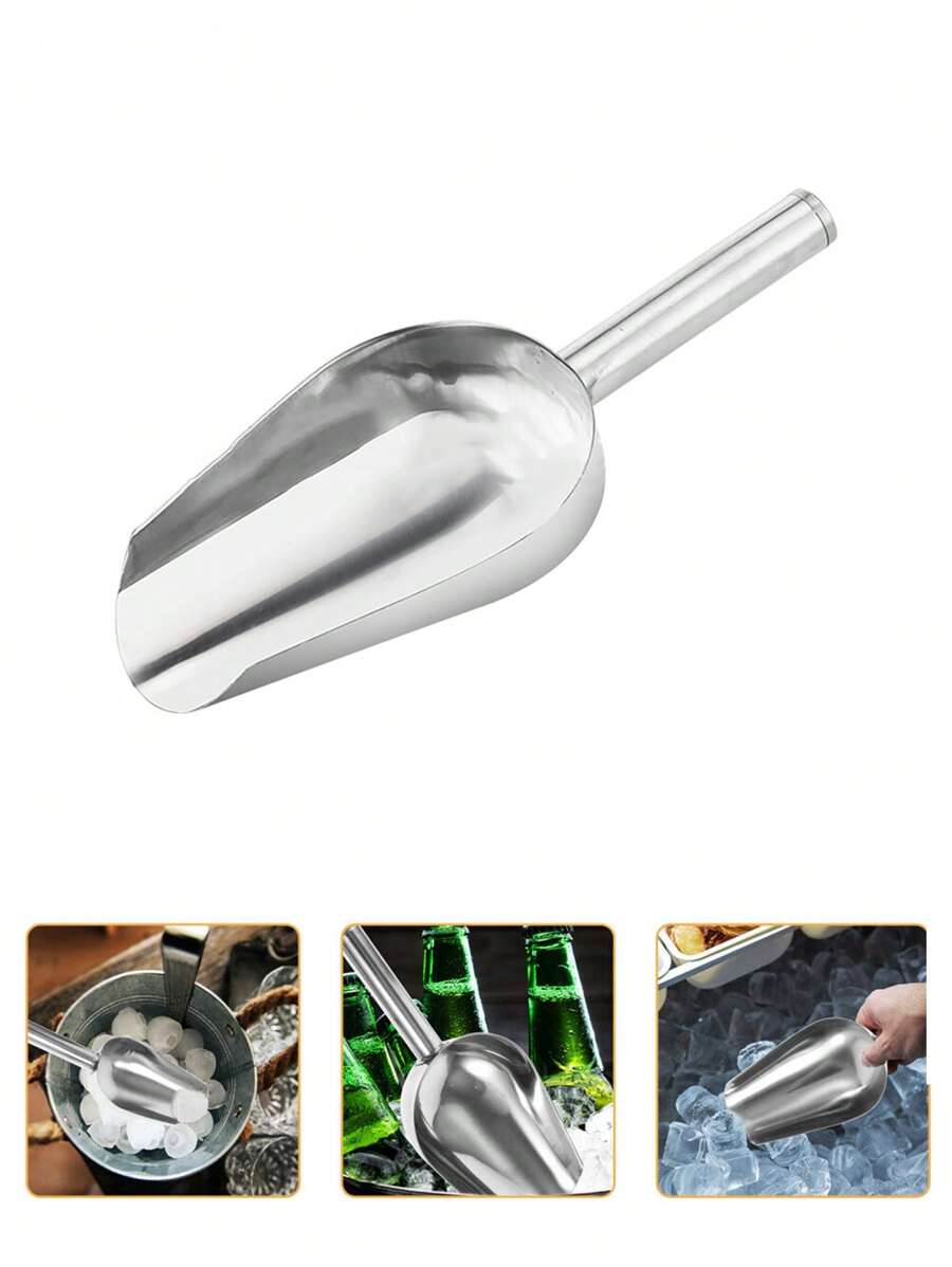 1個不鏽鋼多功能廚房鏟,適用於冰塊、咖啡豆、麵粉等 - 銀色 - 查看 1