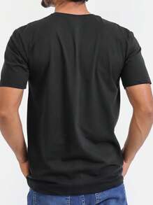 Men T-Shirts - 黑色 - 查看 2