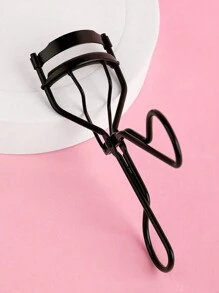 Portable Eyelash Curler, 1pc Black Stainless Steel Eyelash Curler For Daily Makeup Long Lasting Curled Lash - Black - View 2