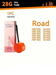 1包超輕質道路車用內胎700x 18-32c Tpu材質,配有85mm/3.35英寸presta金屬閥,適用於輕量化公路車內胎,耐用的山地車輪胎內胎 - 橘色 - 查看 7