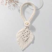 1pc Handmade Bohemian Braided Curtain Tiebacks With Adjustable Buckle For Home, Bedroom, Office, Balcony Or Living Room Decoration - Beige - View 6