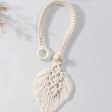 1pc Handmade Bohemian Braided Curtain Tiebacks With Adjustable Buckle For Home, Bedroom, Office, Balcony Or Living Room Decoration - Beige - View 5