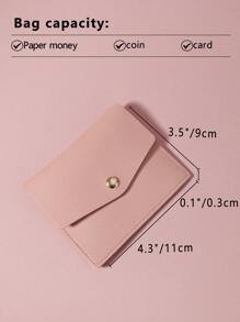 钱包口袋钱夹时尚男士超薄轻便便携式现金钱证件卡零钱包生日礼物青少年大学生中学生男士热粉色钱包高品质皮革卡夹卡夹钱包名片夹信用卡夹卡片夹女士女士迷你钱包卡片钱包 - 粉色 - 查看 5
